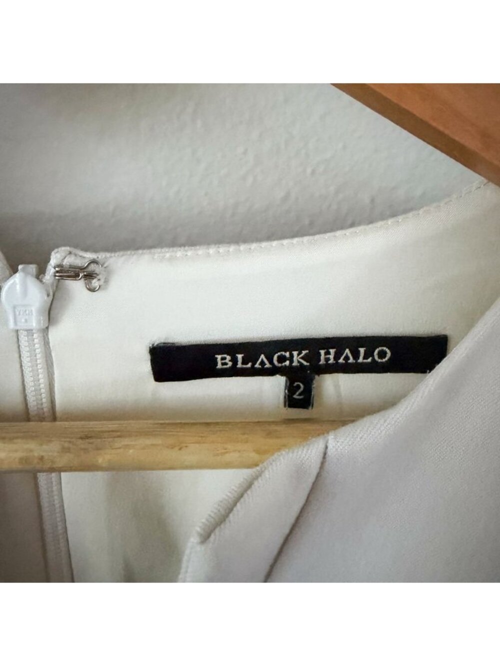 Black Halo Colorblock Sheath Dress White Black Career Cocktail Size 2 - Picture 6 of 10